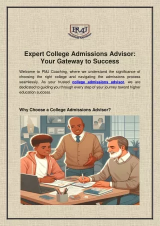 Expert College Admissions Advisor: Your Gateway to Success