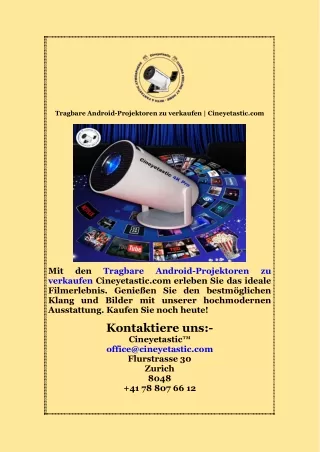 Tragbare Android-Projektoren zu verkaufen  Cineyetastic com