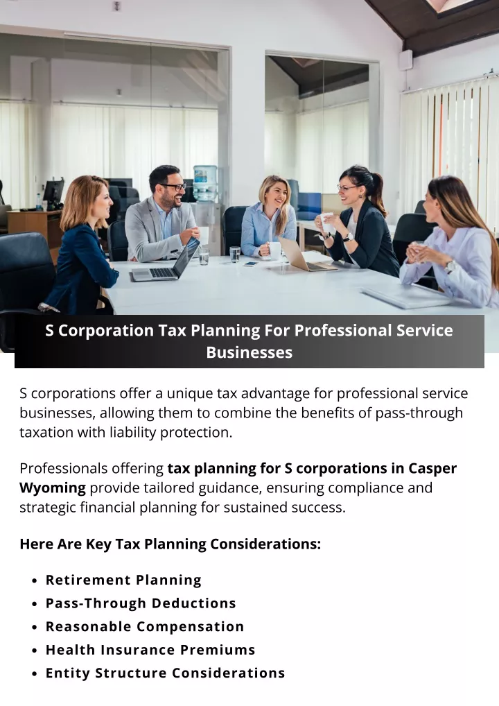 s corporation tax planning for professional