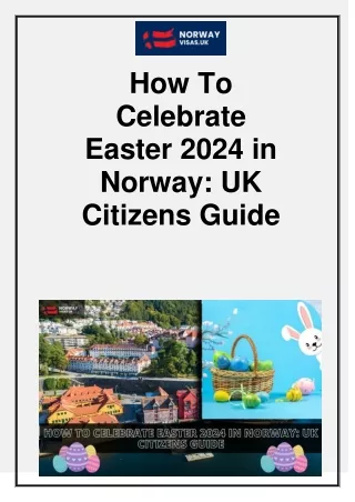 How To Celebrate Easter 2024 in Norway- UK Citizens Guide