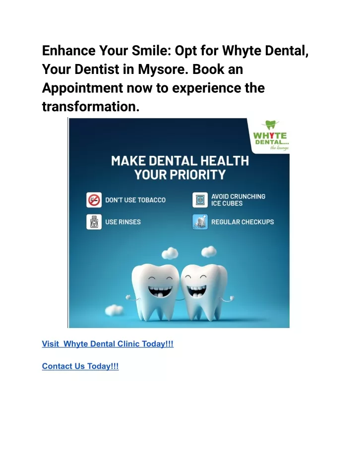 enhance your smile opt for whyte dental your