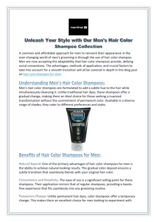 unleash your style with our men s hair color