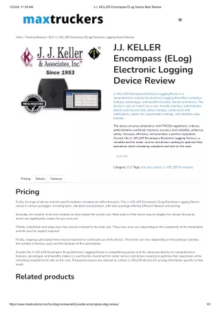 J-J. KELLER Encompass ELog Device Best Review