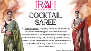 Stylish Cocktail Party Sarees Online in India - Shop Now