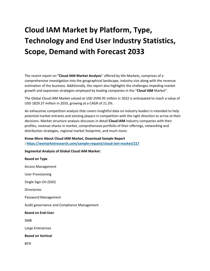 cloud iam market by platform type technology