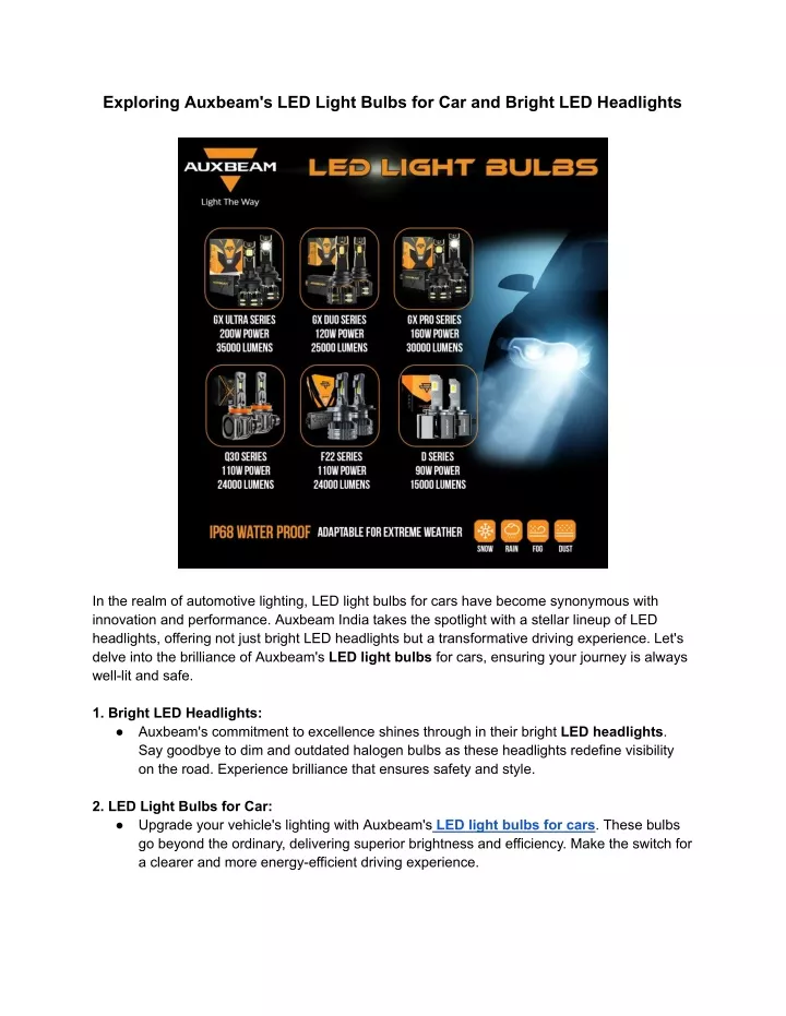 exploring auxbeam s led light bulbs