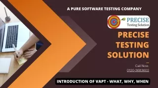 Vulnerability Assessment, Penetration Testing (vapt) ppt