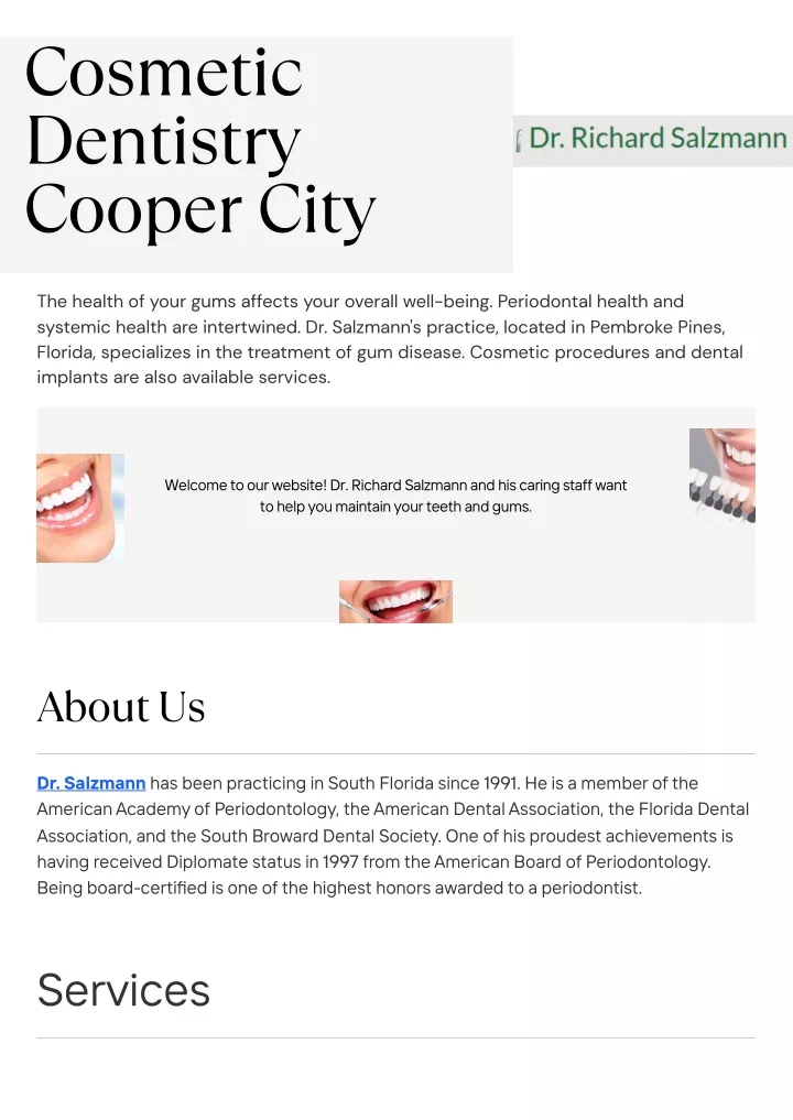 cosmetic dentistry cooper city
