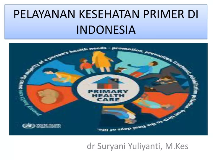 pelayanan kesehatan primer di indonesia