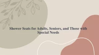 Shower Seat for Adults, Seniors, and Those with Special Needs