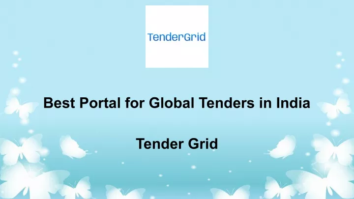 best portal for global tenders in india