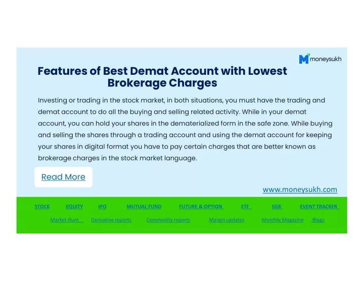 PPT - Features of Best Demat Account with Lowest Brokerage Charges ...