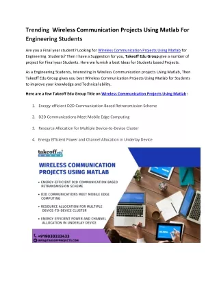 trending wireless communication projects using