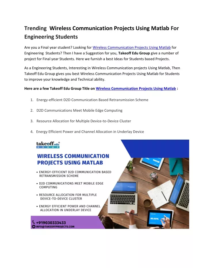 trending wireless communication projects using