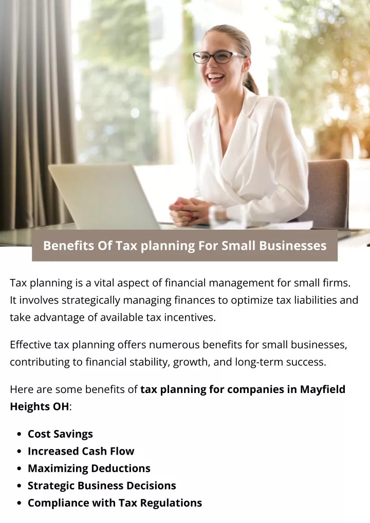 benefits of tax planning for small businesses