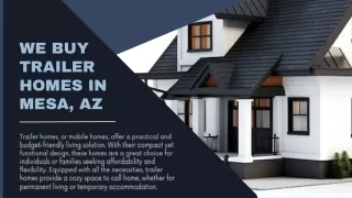 We Buy Trailer Homes in Mesa, AZ - AZ MOBILE HOME BUYERS