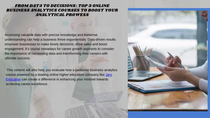 from data to decisions top 3 online business
