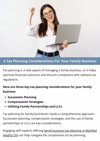 3 Tax Planning Considerations For Your Family Business