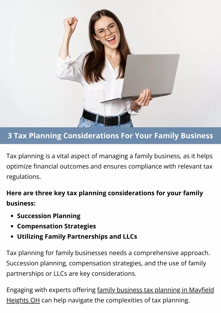 3 tax planning considerations for your family