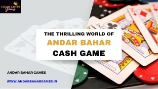 The Thrilling World of Andar Bahar Cash Game