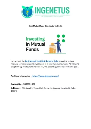 Best Mutual Fund Distributor in Delhi