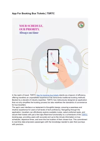 app for booking bus tickets tsrtc