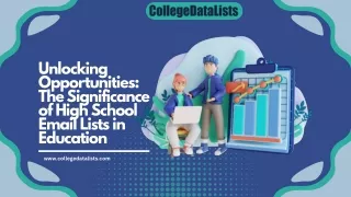 Unlocking Opportunities The Significance of High School Email Lists in Education