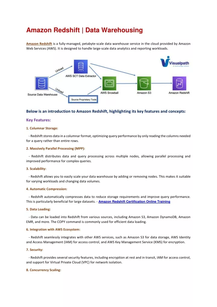 amazon redshift data warehousing amazon redshift