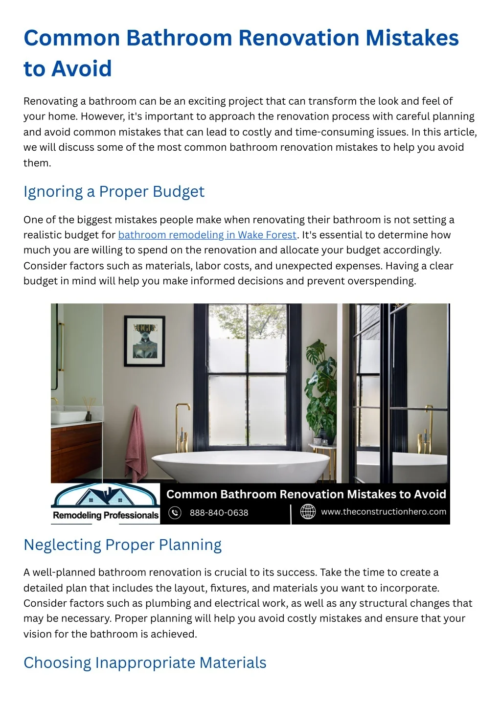 PPT - Common Bathroom Renovation Mistakes to Avoid PowerPoint ...
