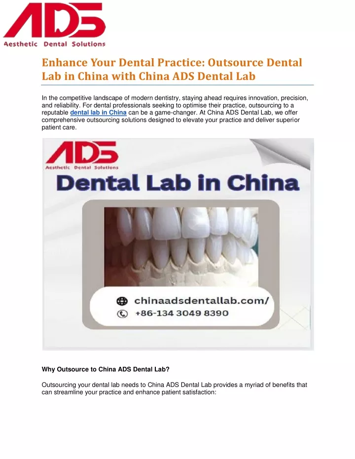 enhance your dental practice outsource dental