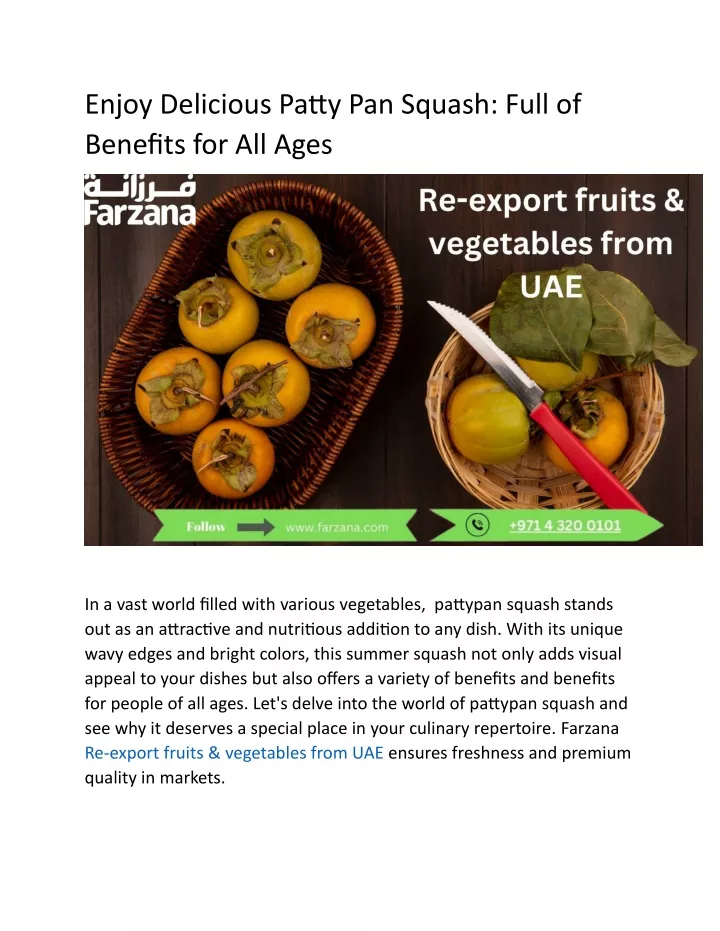 enjoy delicious patty pan squash full of benefits