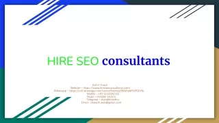 HIRE SEO consultants