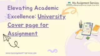 University Cover page for Assignment