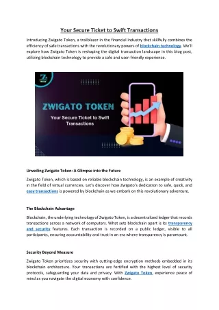your secure ticket to swift transactions