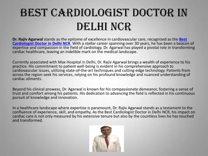 best cardiologist doctor in delhi ncr