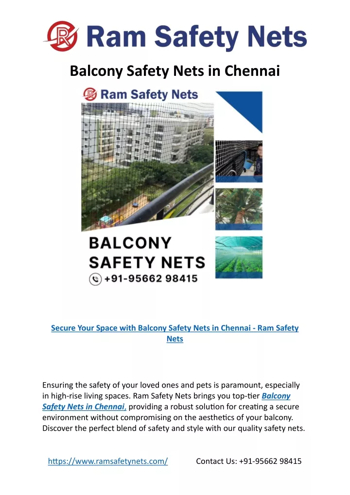 balcony safety nets in chennai