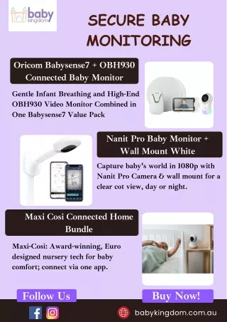 Acquire the Best and Safest Baby Monitor with a Reliable Baby Camera.