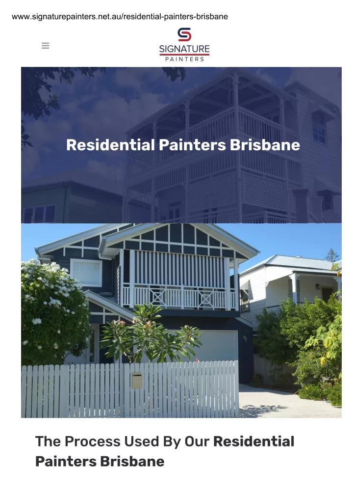 www signaturepainters net au residential painters