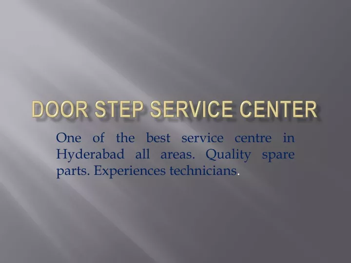 door step service center