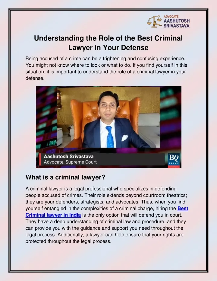 understanding the role of the best criminal