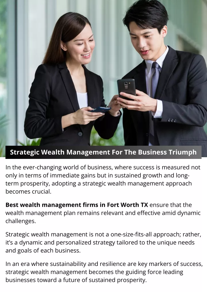strategic wealth management for the business