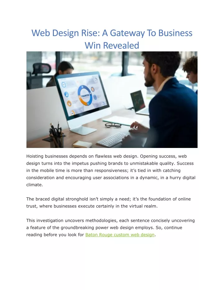 web design rise a gateway to business win revealed