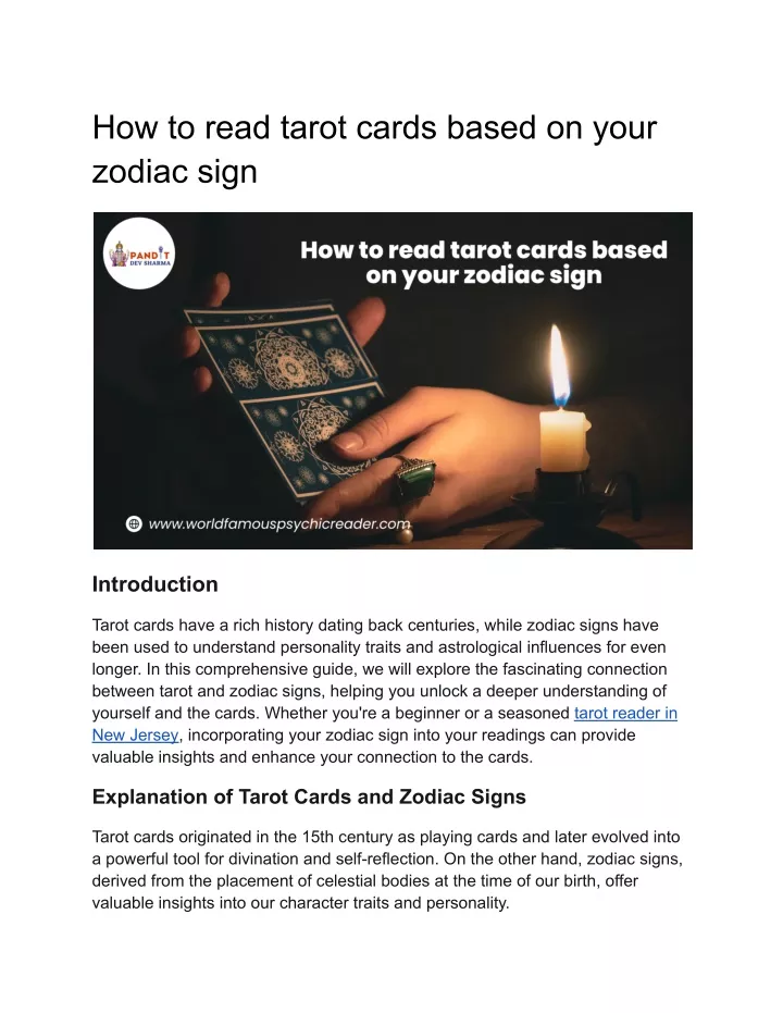 how to read tarot cards based on your zodiac sign