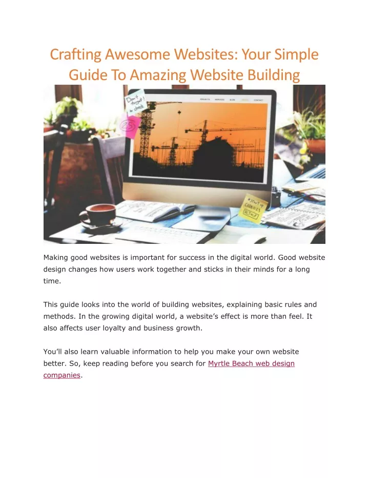 crafting awesome websites your simple guide