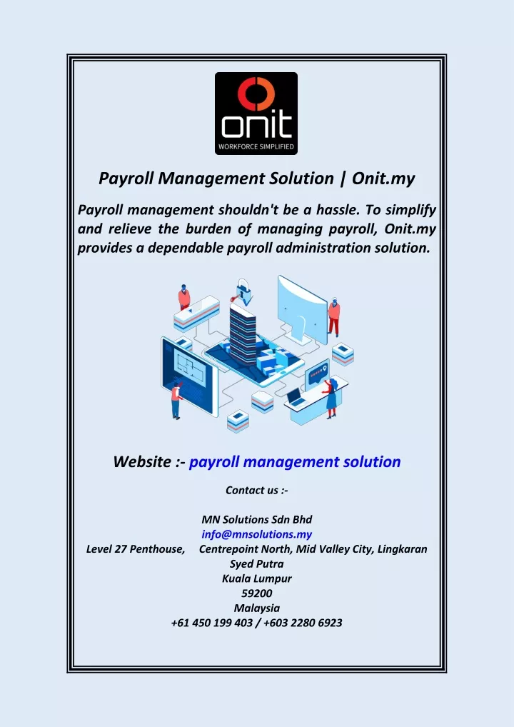 payroll management solution onit my