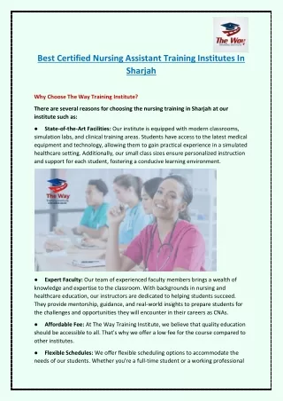 best certified nursing assistant training