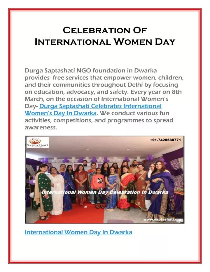 celebration of international women day