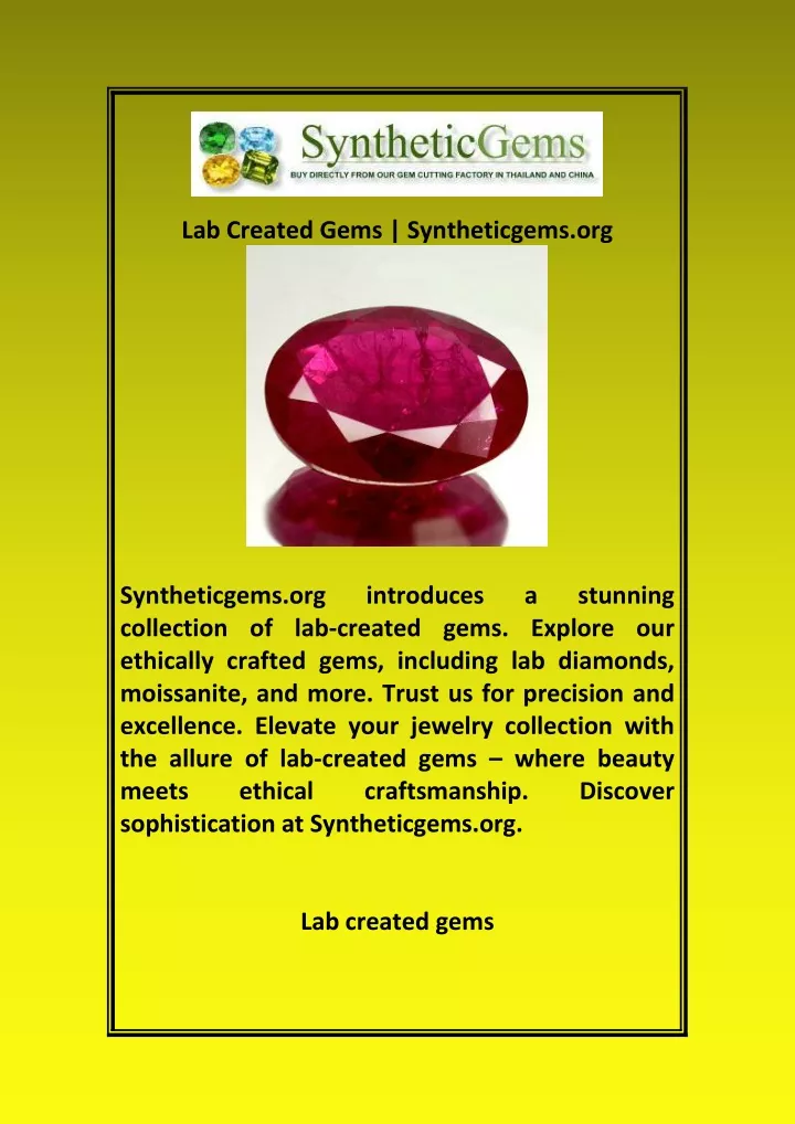 lab created gems syntheticgems org