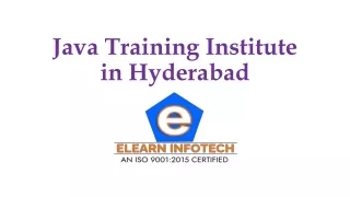 Best Java Training in Hyderabad