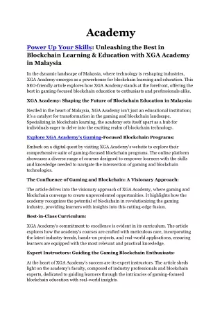 Blockchain education Malaysia